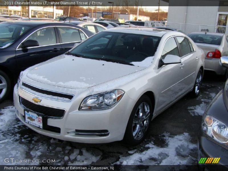 White Diamond Tricoat / Ebony 2011 Chevrolet Malibu LT