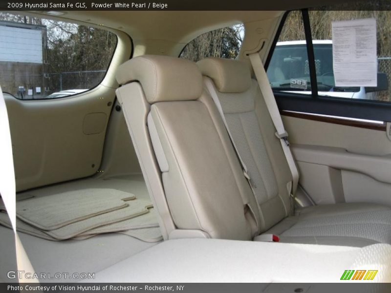 Powder White Pearl / Beige 2009 Hyundai Santa Fe GLS