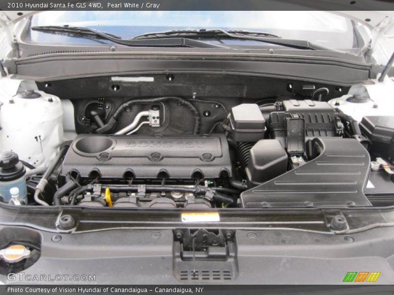 Pearl White / Gray 2010 Hyundai Santa Fe GLS 4WD
