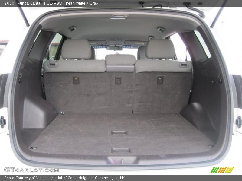Pearl White / Gray 2010 Hyundai Santa Fe GLS 4WD