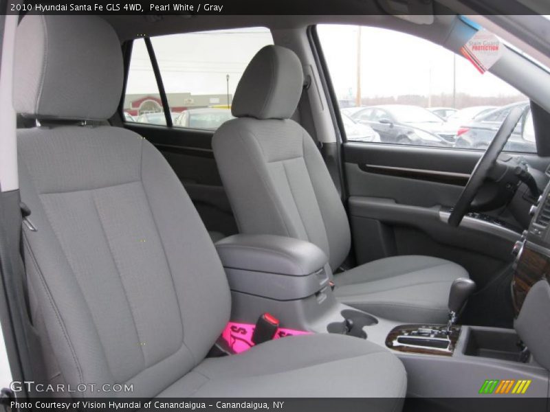 Pearl White / Gray 2010 Hyundai Santa Fe GLS 4WD