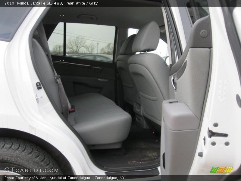 Pearl White / Gray 2010 Hyundai Santa Fe GLS 4WD