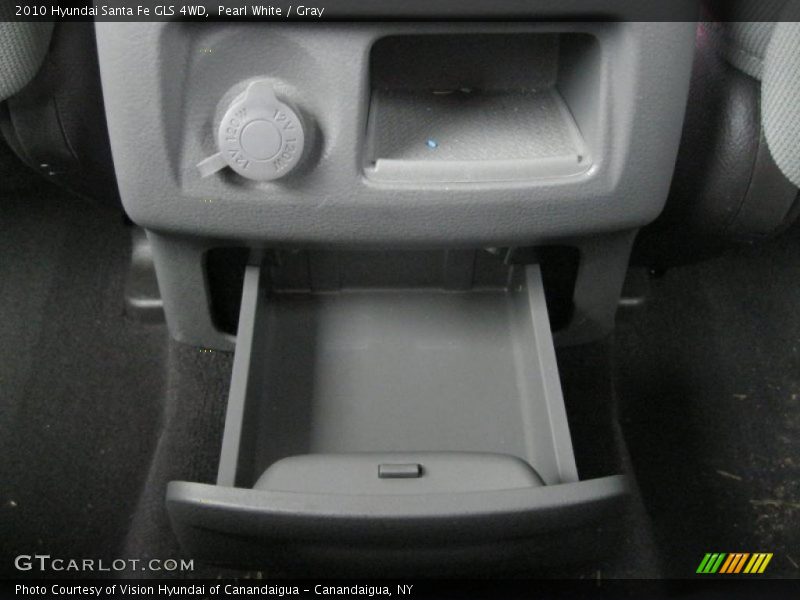 Pearl White / Gray 2010 Hyundai Santa Fe GLS 4WD