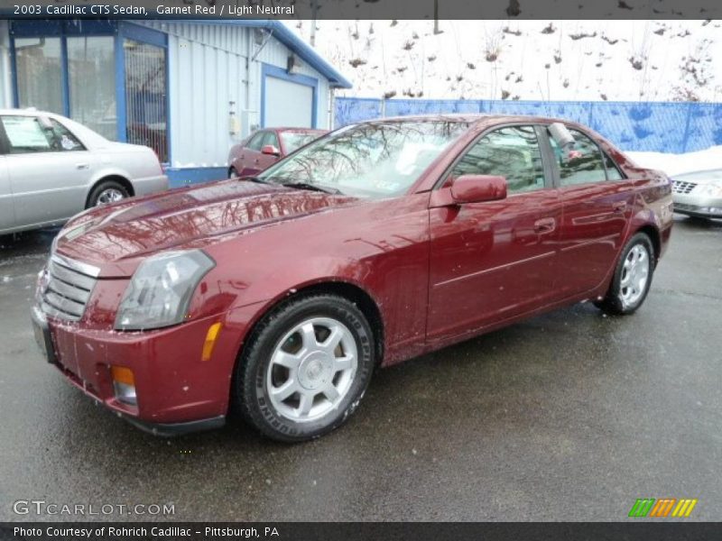 Garnet Red / Light Neutral 2003 Cadillac CTS Sedan