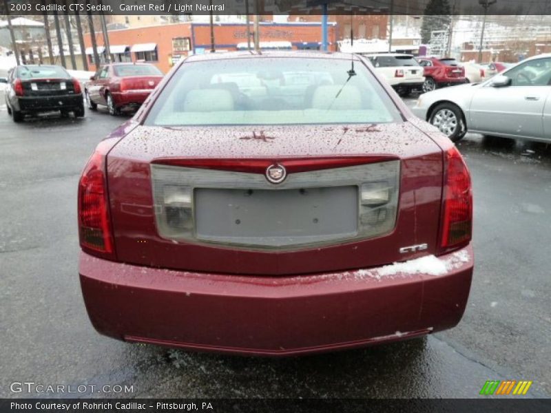 Garnet Red / Light Neutral 2003 Cadillac CTS Sedan