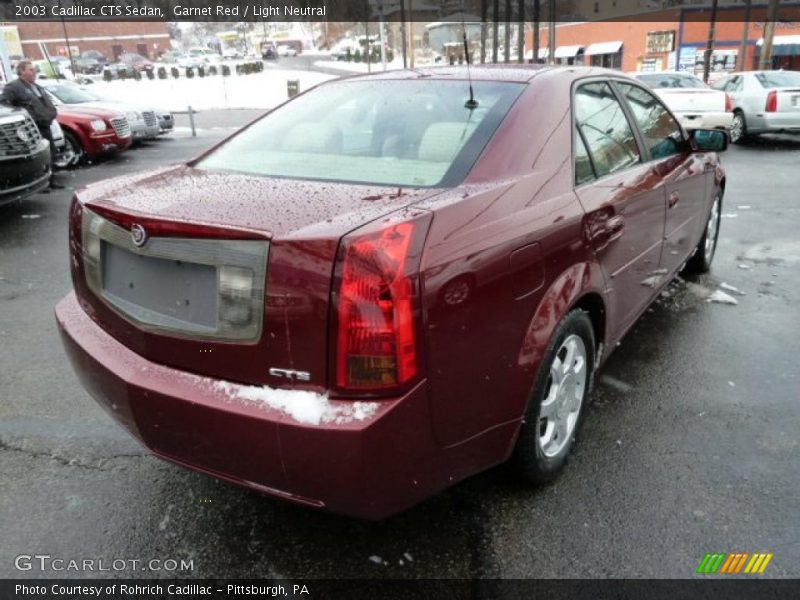 Garnet Red / Light Neutral 2003 Cadillac CTS Sedan