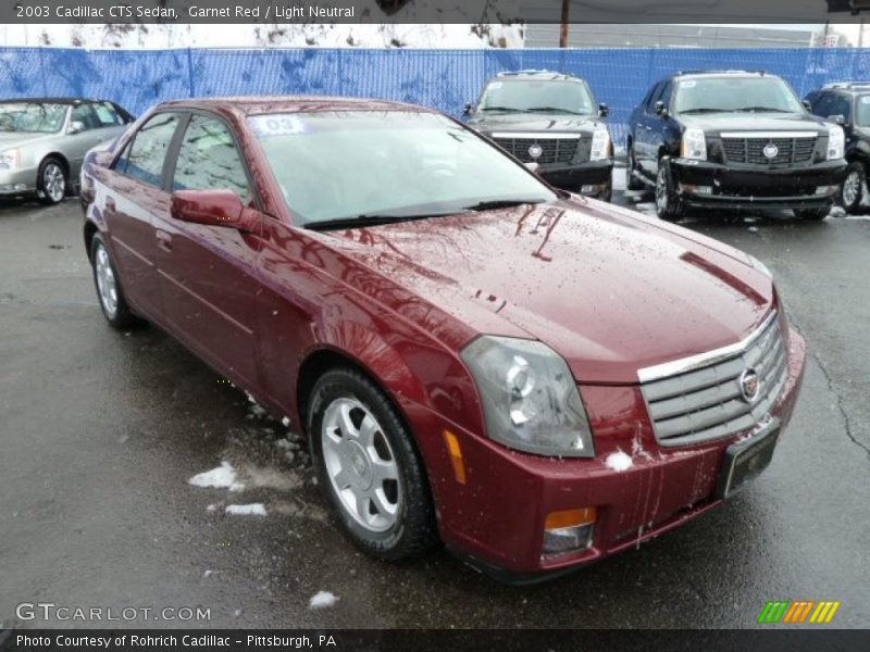 Garnet Red / Light Neutral 2003 Cadillac CTS Sedan