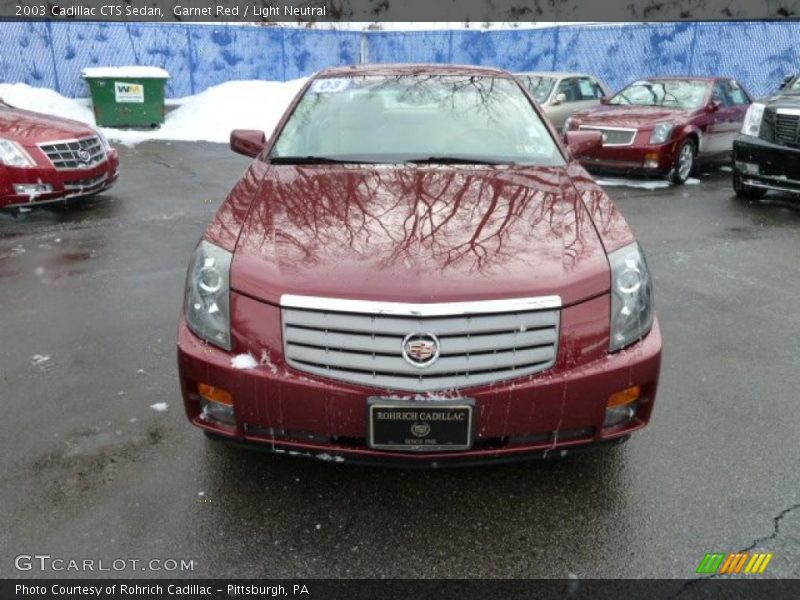 Garnet Red / Light Neutral 2003 Cadillac CTS Sedan