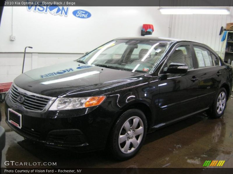 Ebony Black / Beige 2010 Kia Optima LX