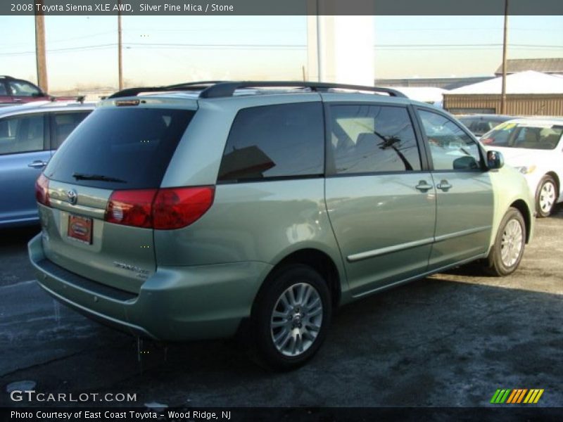 Silver Pine Mica / Stone 2008 Toyota Sienna XLE AWD