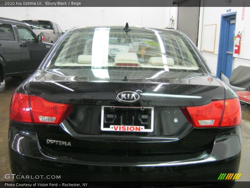 Ebony Black / Beige 2010 Kia Optima LX