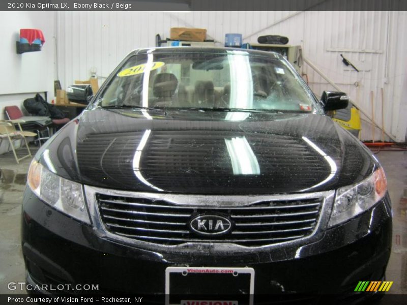 Ebony Black / Beige 2010 Kia Optima LX