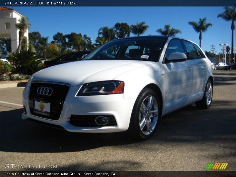 Ibis White / Black 2011 Audi A3 2.0 TDI