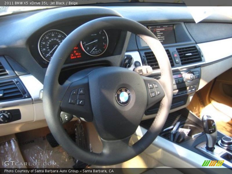 Jet Black / Beige 2011 BMW X5 xDrive 35i