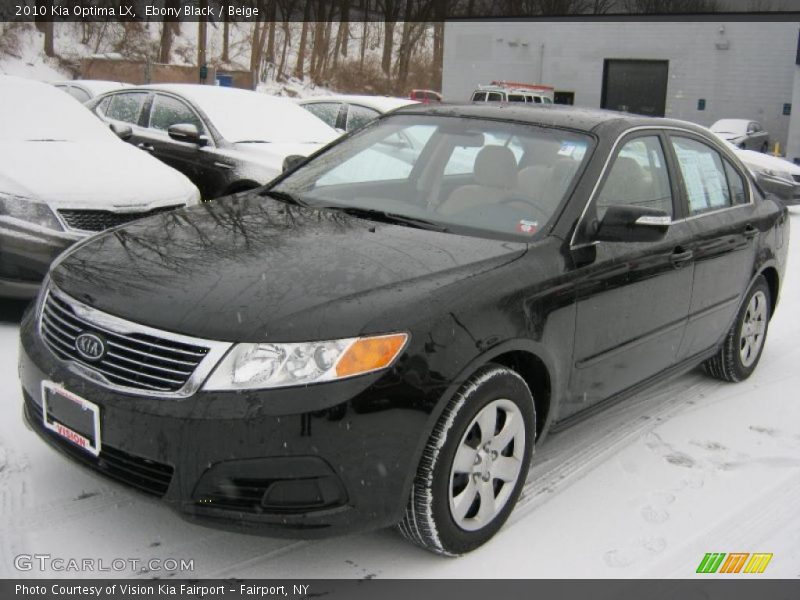 Ebony Black / Beige 2010 Kia Optima LX