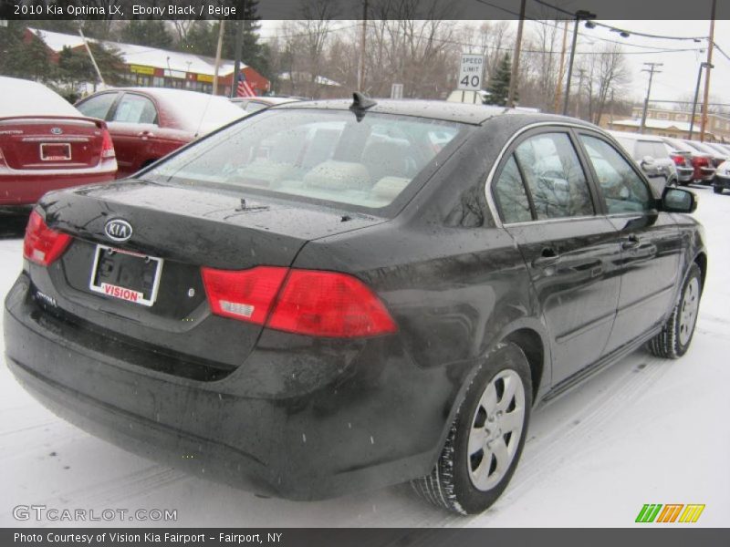 Ebony Black / Beige 2010 Kia Optima LX