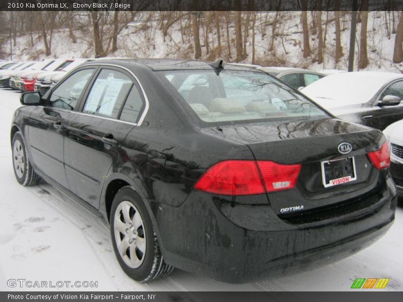 Ebony Black / Beige 2010 Kia Optima LX