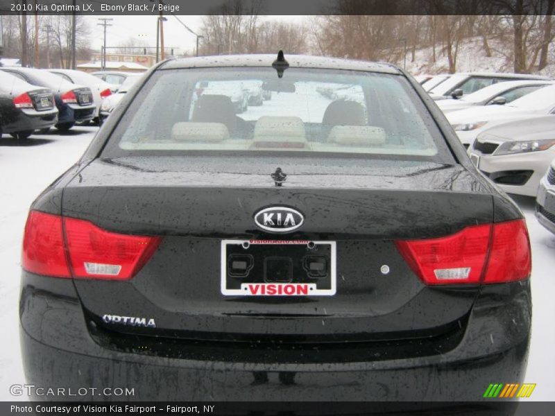 Ebony Black / Beige 2010 Kia Optima LX