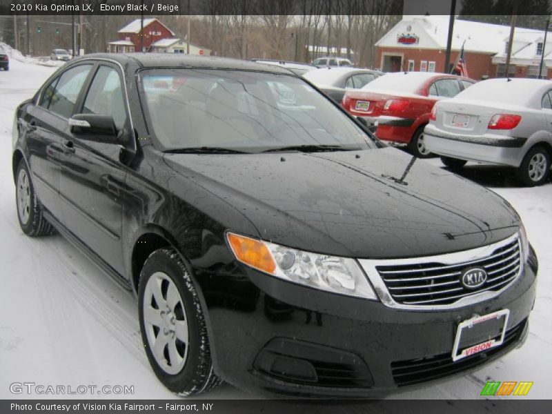 Ebony Black / Beige 2010 Kia Optima LX