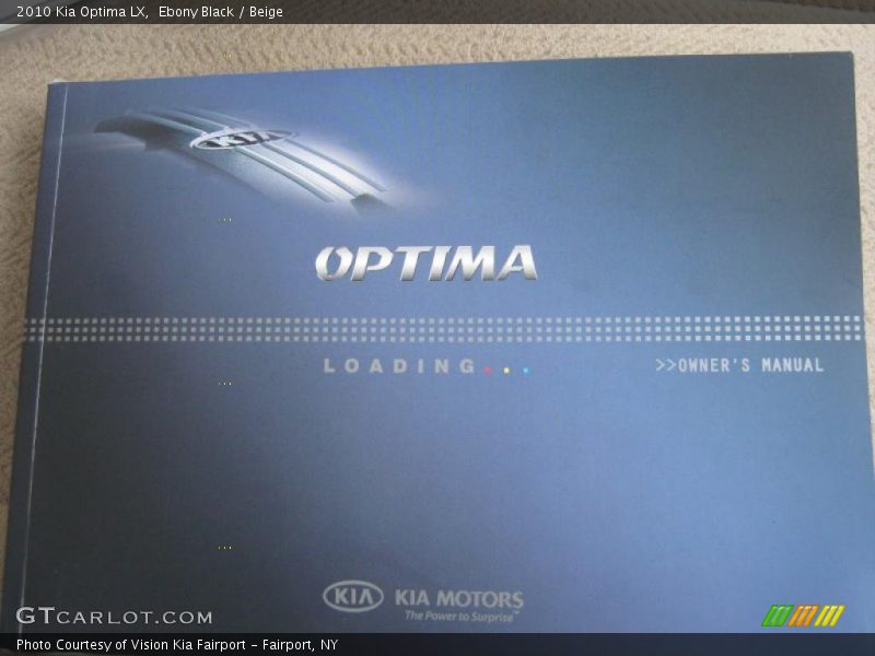 Ebony Black / Beige 2010 Kia Optima LX
