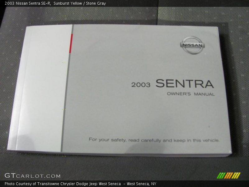 Sunburst Yellow / Stone Gray 2003 Nissan Sentra SE-R