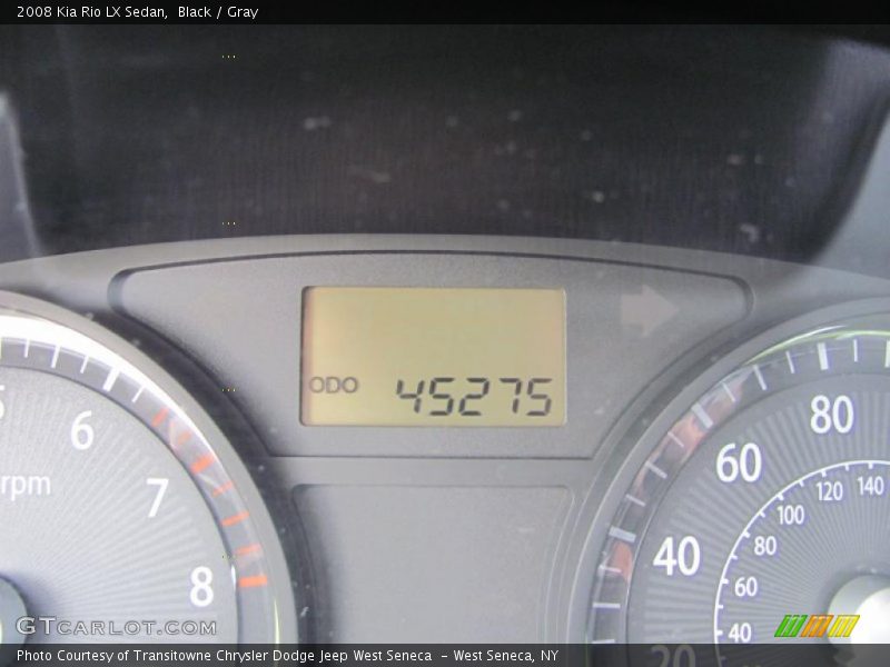 Black / Gray 2008 Kia Rio LX Sedan