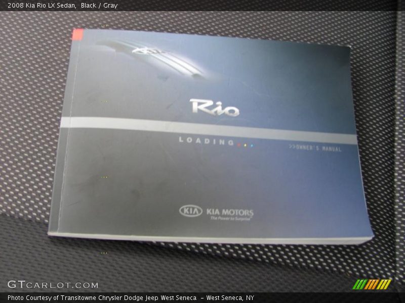 Black / Gray 2008 Kia Rio LX Sedan