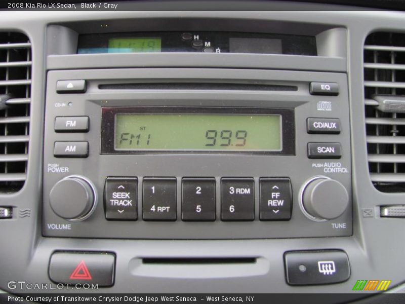 Black / Gray 2008 Kia Rio LX Sedan