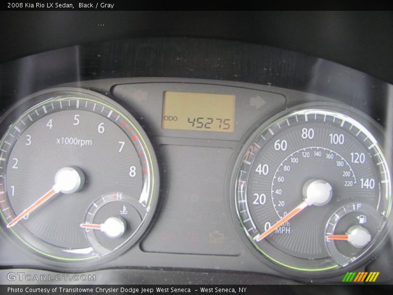 Black / Gray 2008 Kia Rio LX Sedan