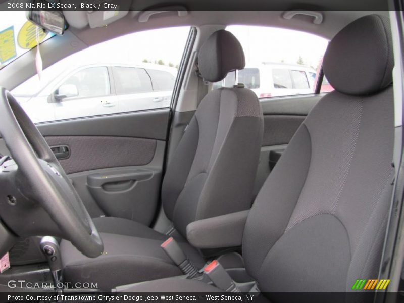 Black / Gray 2008 Kia Rio LX Sedan