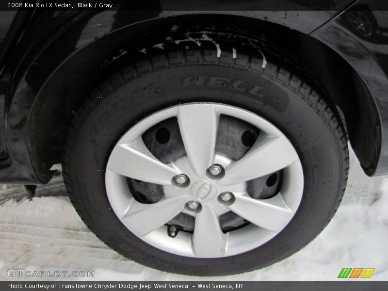 Black / Gray 2008 Kia Rio LX Sedan