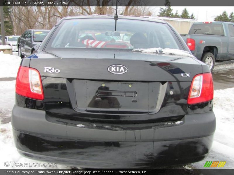 Black / Gray 2008 Kia Rio LX Sedan