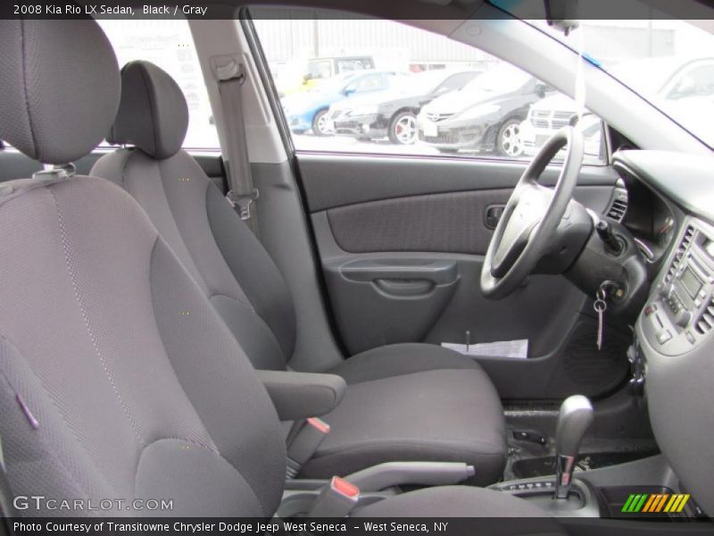 Black / Gray 2008 Kia Rio LX Sedan