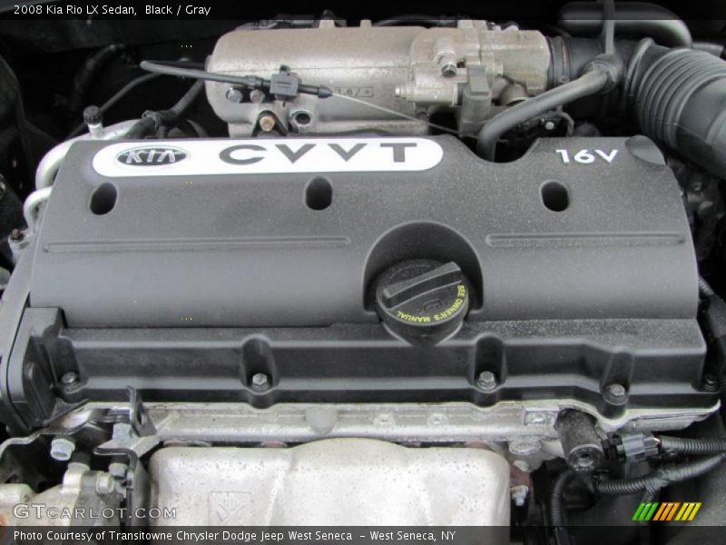 Black / Gray 2008 Kia Rio LX Sedan