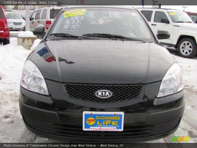 Black / Gray 2008 Kia Rio LX Sedan