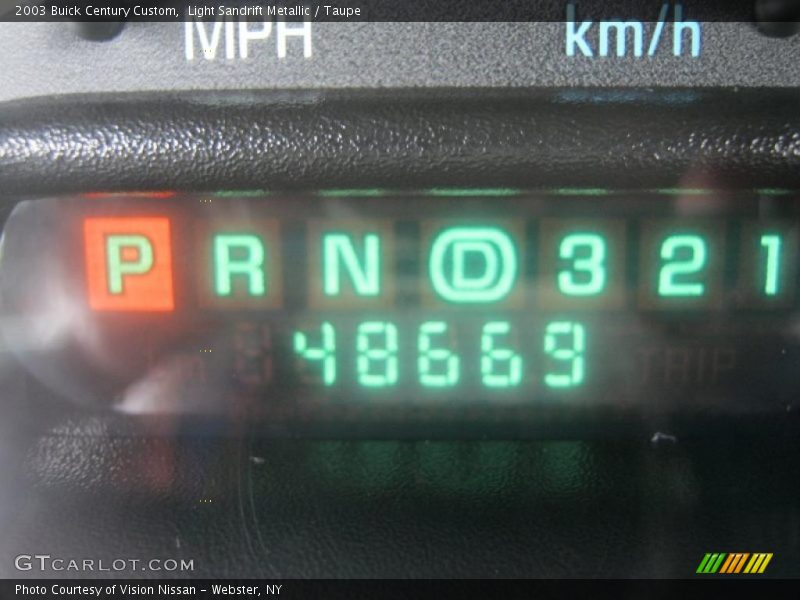 Light Sandrift Metallic / Taupe 2003 Buick Century Custom