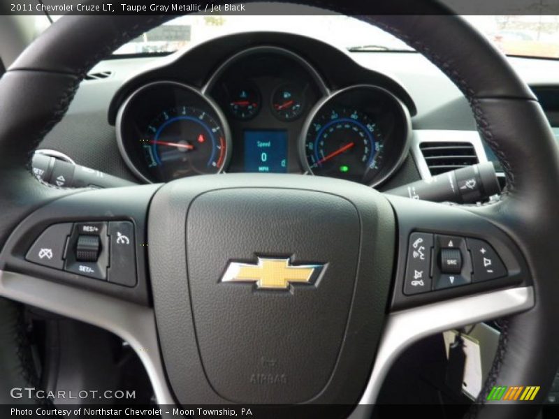 Taupe Gray Metallic / Jet Black 2011 Chevrolet Cruze LT