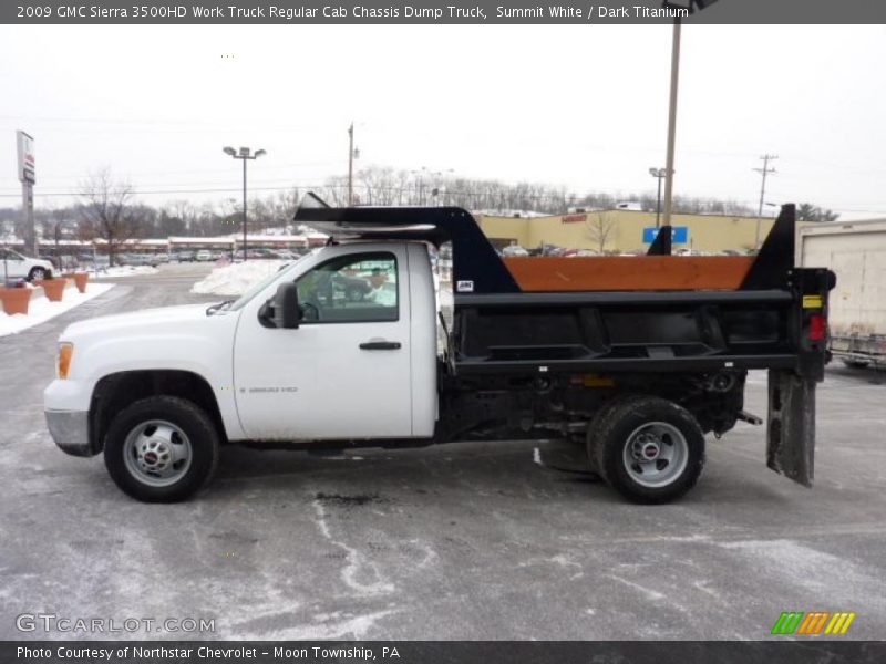  2009 Sierra 3500HD Work Truck Regular Cab Chassis Dump Truck Summit White