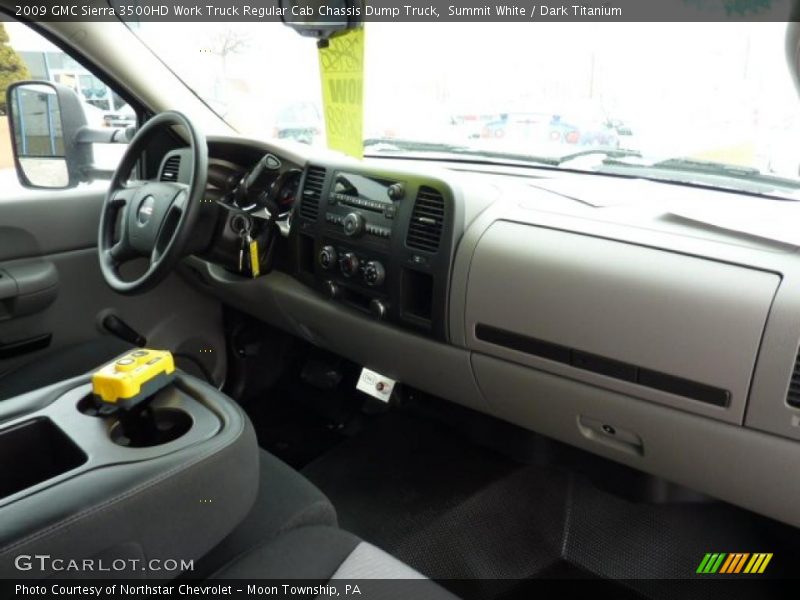Summit White / Dark Titanium 2009 GMC Sierra 3500HD Work Truck Regular Cab Chassis Dump Truck