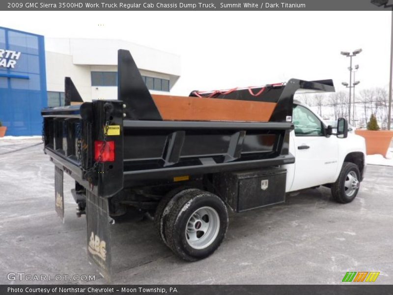 Summit White / Dark Titanium 2009 GMC Sierra 3500HD Work Truck Regular Cab Chassis Dump Truck