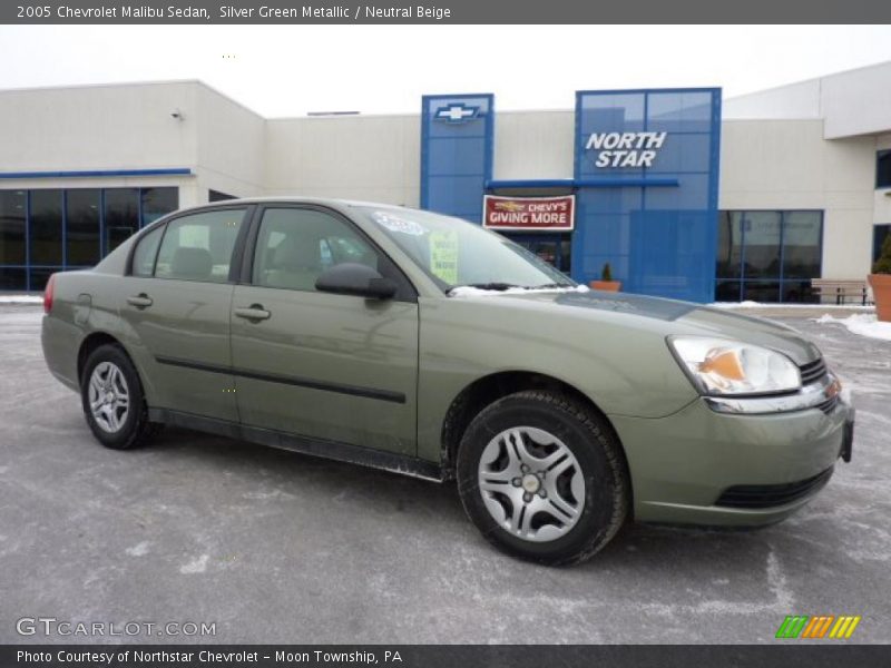 Silver Green Metallic / Neutral Beige 2005 Chevrolet Malibu Sedan