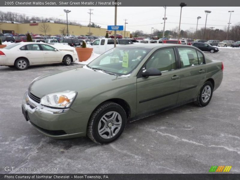 Silver Green Metallic / Neutral Beige 2005 Chevrolet Malibu Sedan