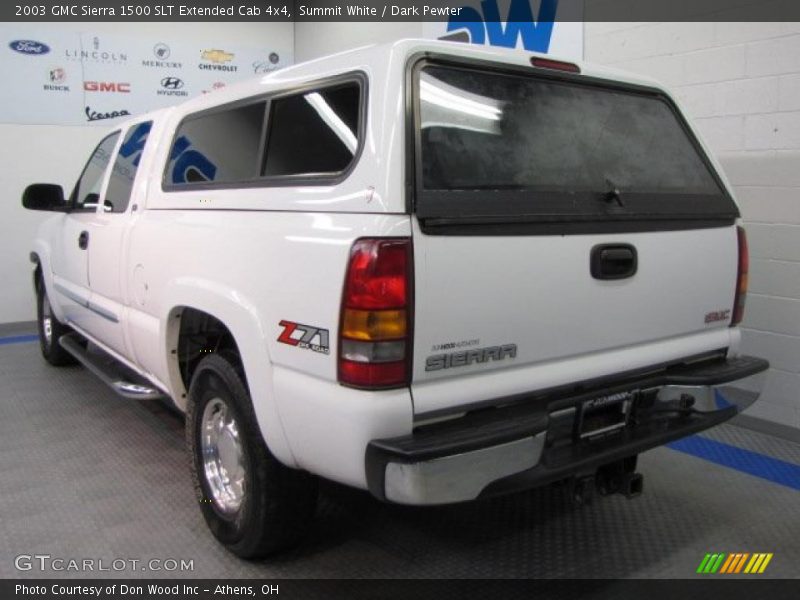 Summit White / Dark Pewter 2003 GMC Sierra 1500 SLT Extended Cab 4x4