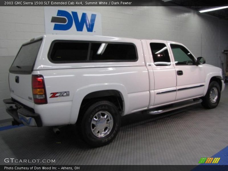 Summit White / Dark Pewter 2003 GMC Sierra 1500 SLT Extended Cab 4x4