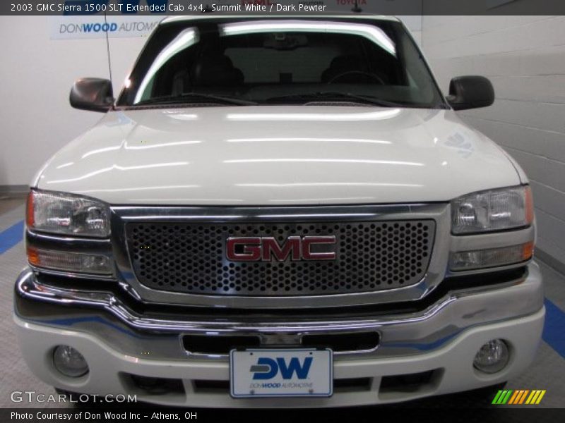 Summit White / Dark Pewter 2003 GMC Sierra 1500 SLT Extended Cab 4x4