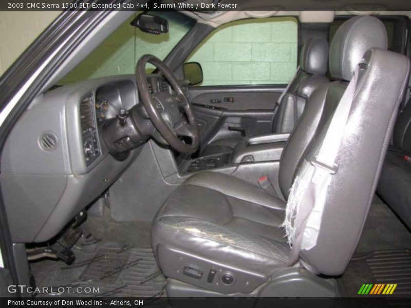 Summit White / Dark Pewter 2003 GMC Sierra 1500 SLT Extended Cab 4x4
