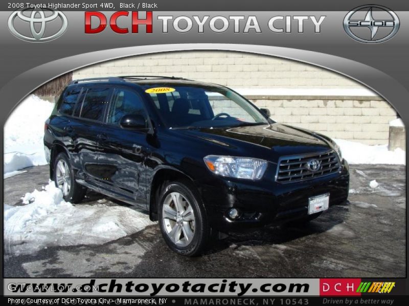 Black / Black 2008 Toyota Highlander Sport 4WD