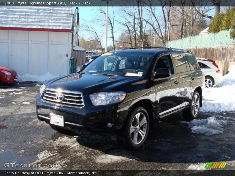 Black / Black 2008 Toyota Highlander Sport 4WD