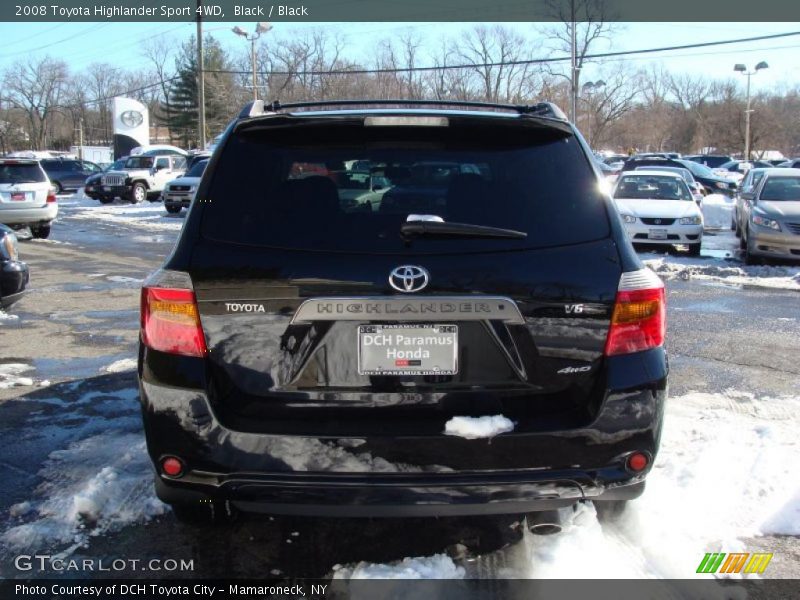 Black / Black 2008 Toyota Highlander Sport 4WD