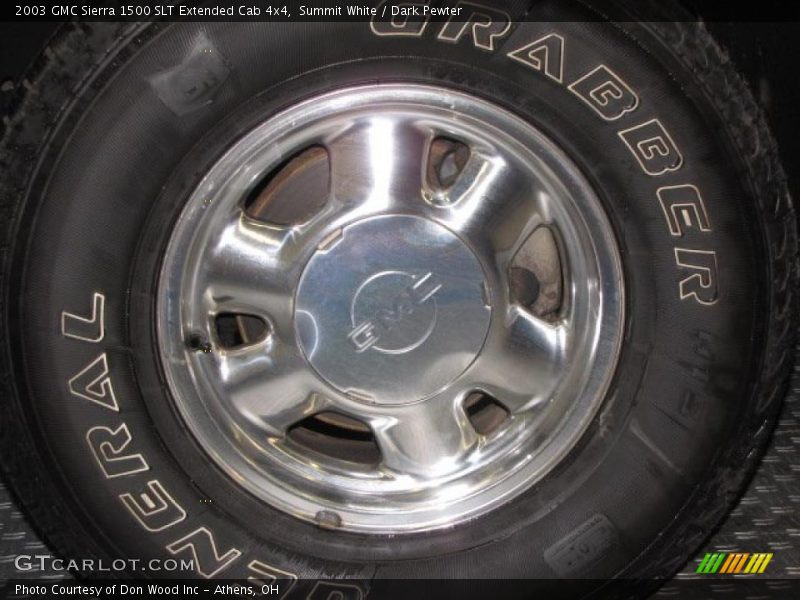 Summit White / Dark Pewter 2003 GMC Sierra 1500 SLT Extended Cab 4x4